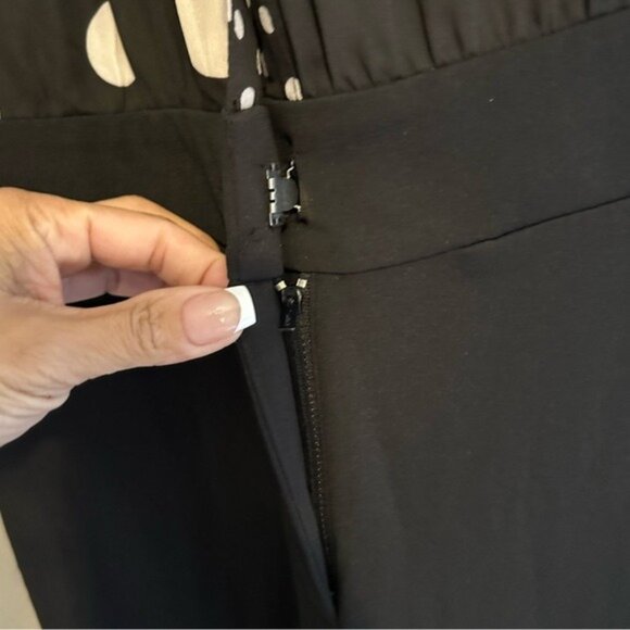 CATO Polka Dot Jumpsuit L Black White Dotcore Coquette Retro Chic Modcore NWT - Picture 8 of 14